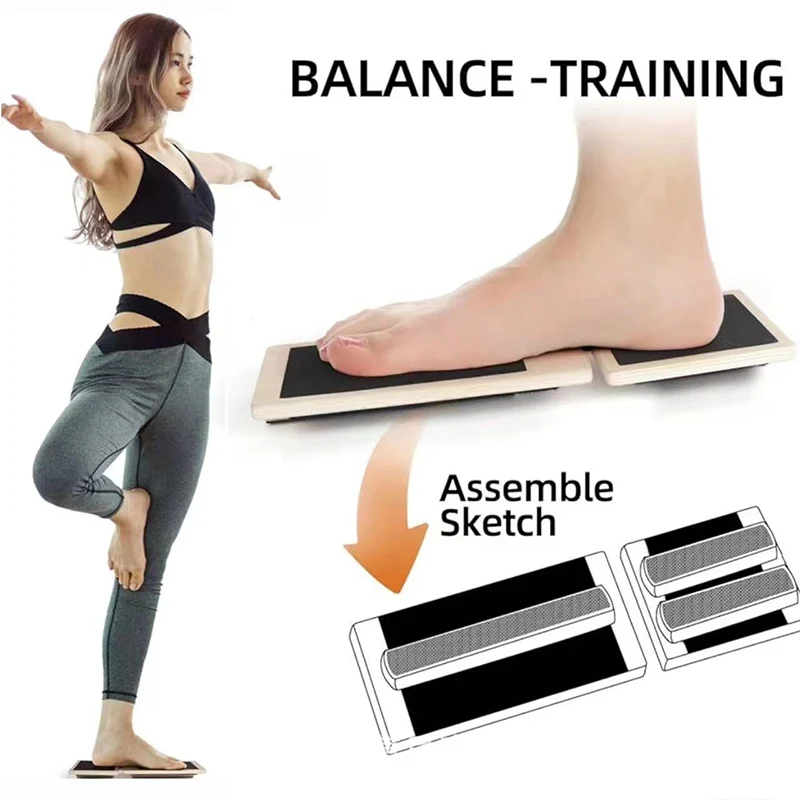 Ankle Weights - Placa de equilíbrio de madeira para