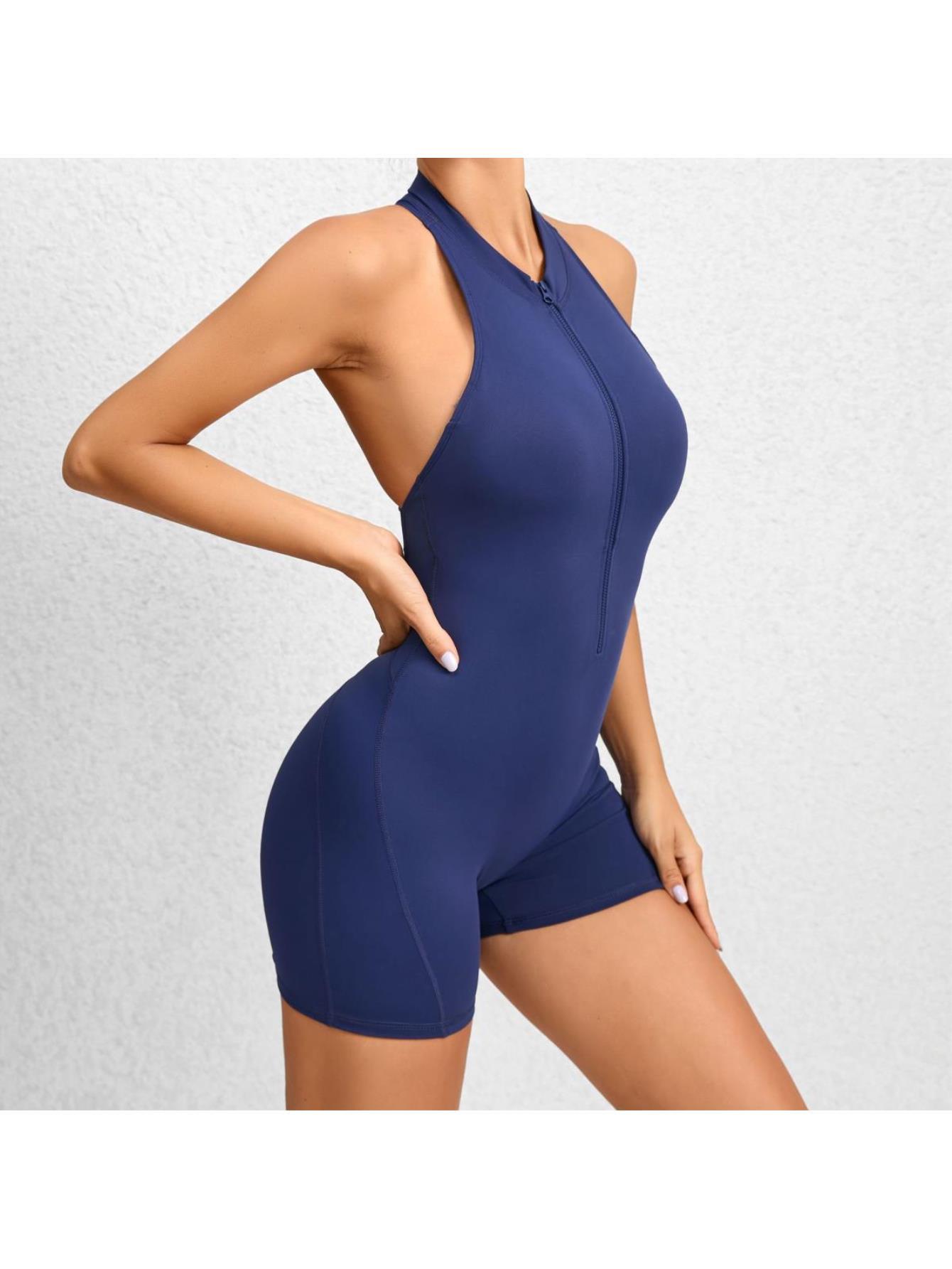 Macacão Esportivo Curto Sem Ma - Yoga Fitness Kleidung avaliação e preço