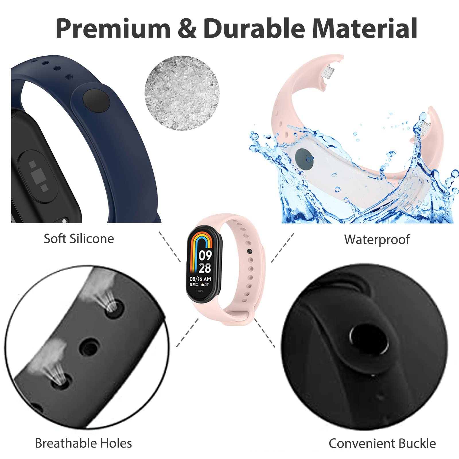 Silicone pulseira para xiaomi  - Wrist Wraps Fitness avaliação e preço