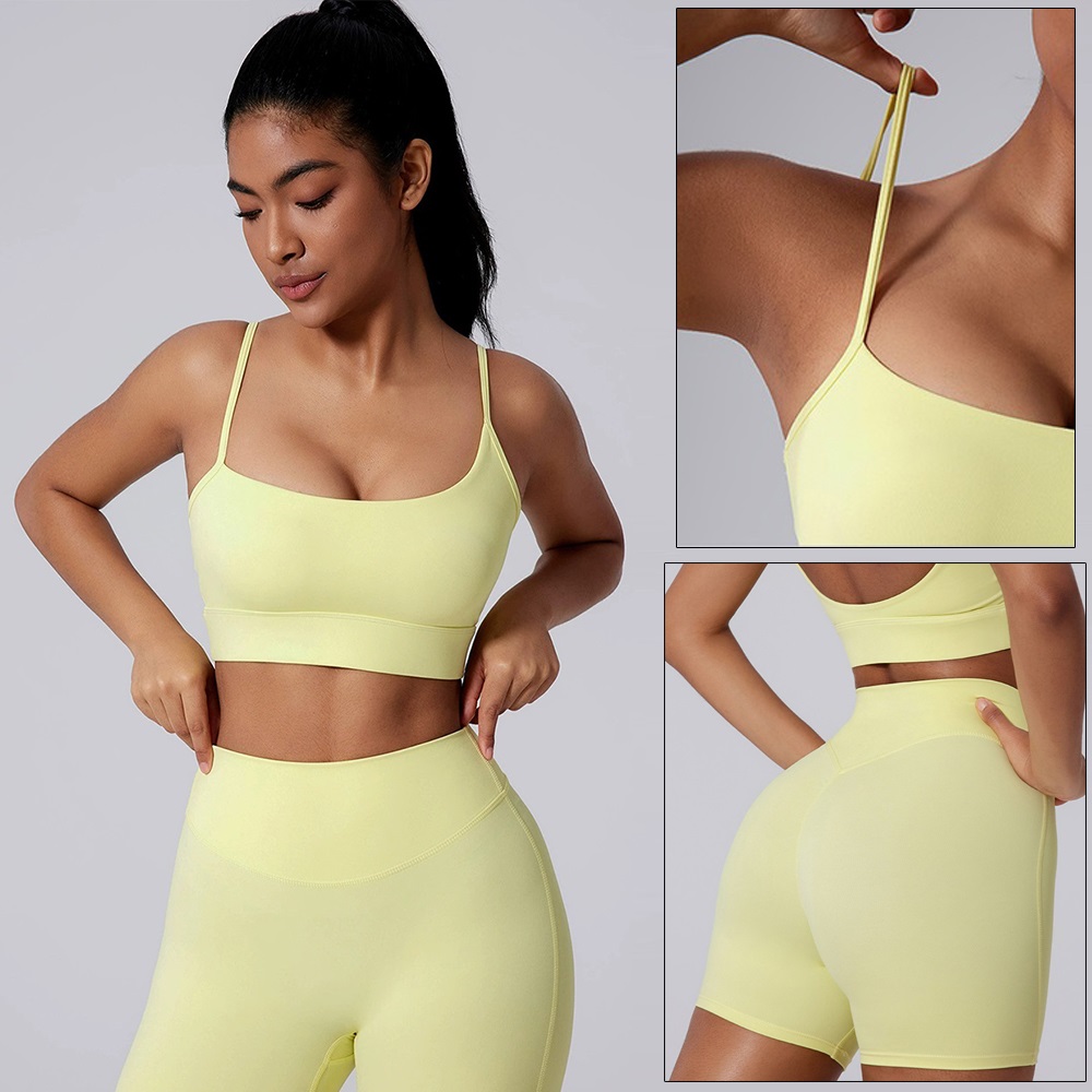 Conjunto de Yoga Amarelo Cloud - Yoga Fitness Kleidung avaliação e preço
