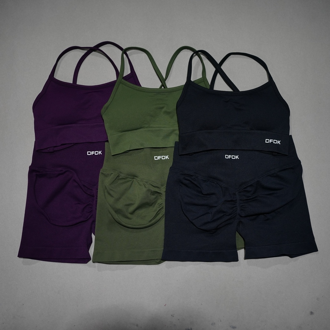 Conjunto de leggings curtas de - Yoga Fitness Kleidung avaliação e preço