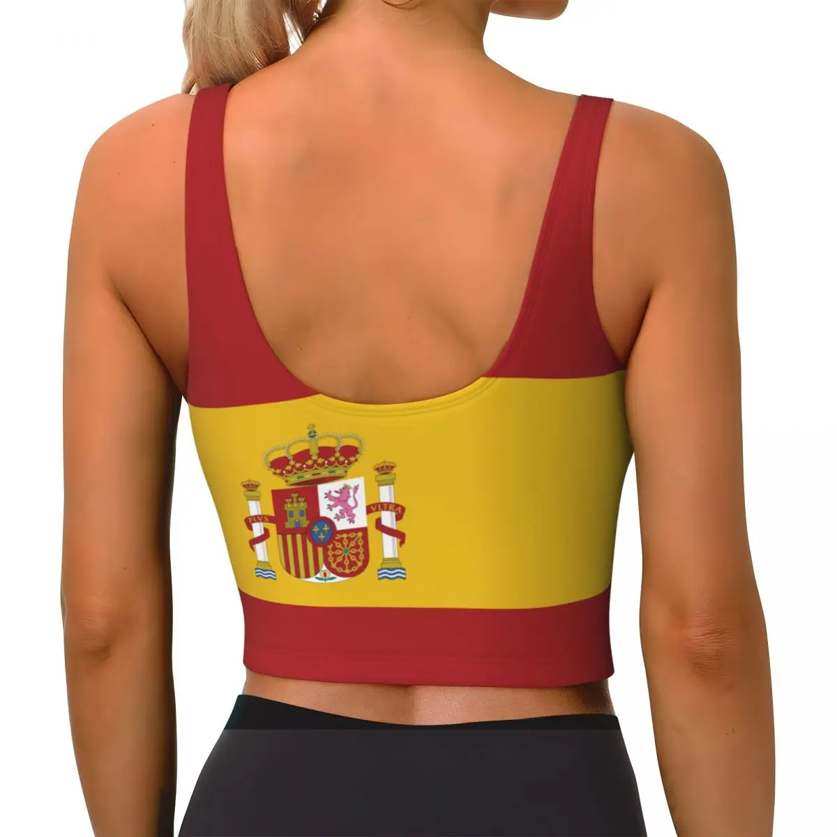 Tops básicos com bandeira da E - Yoga Fitness Women avaliação e preço